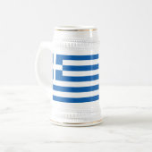 ギリシャの国旗 ビールジョッキ (正面左)