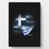ギリシャの国旗 フォトプラーク (正面)