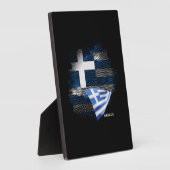 ギリシャの国旗 フォトプラーク (側面)