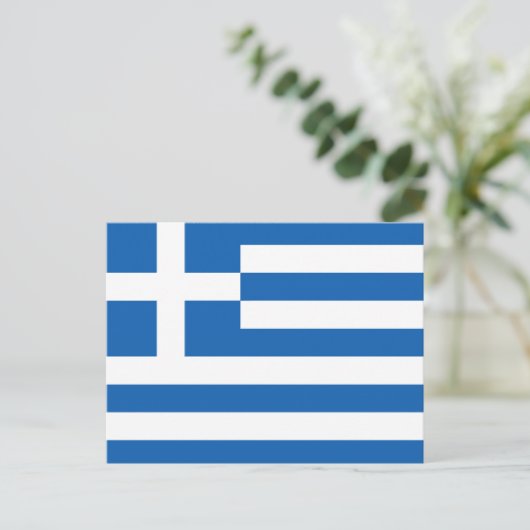 ギリシャの国旗 ポストカード (スタンド正面)