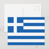ギリシャの国旗 ポストカード (正面/裏面)