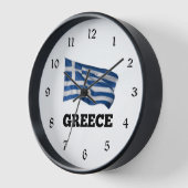 ギリシャの国旗 壁時計 (傾斜)