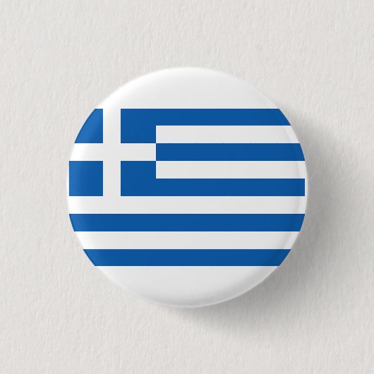 ギリシャの国旗 缶バッジ (正面)