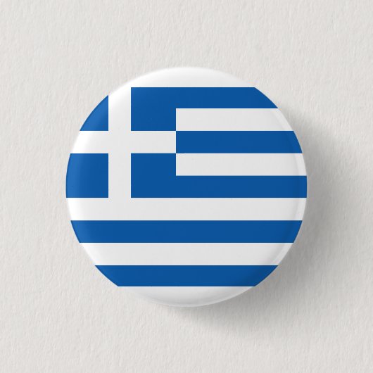 ギリシャの国旗 缶バッジ (正面)