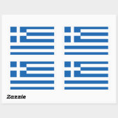 ギリシャの国旗 長方形シール (シート)
