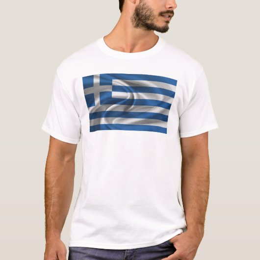 ギリシャの国旗 Tシャツ (正面)