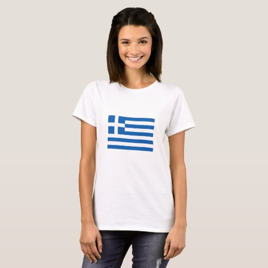 ギリシャの国旗 Tシャツ (正面フル)