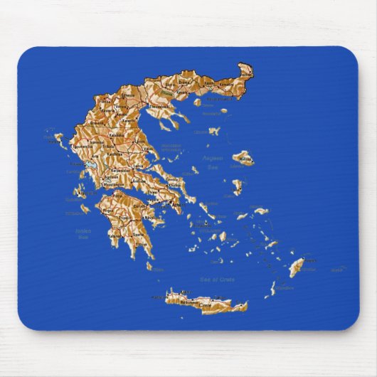 ギリシャの地図のマウスパッド マウスパッド (正面)