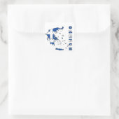 ギリシャの地図の国旗 スクエアシール (バッグ)