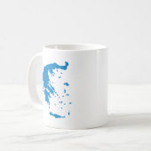 ギリシャの地図 コーヒーマグカップ (正面左)