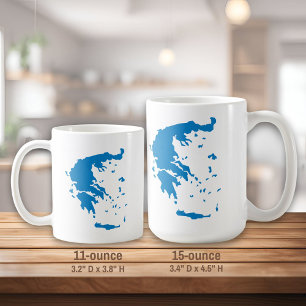 ギリシャの地図 コーヒーマグカップ