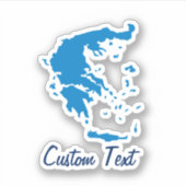 ギリシャの地図 シール (正面)