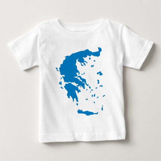 ギリシャの地図 ベビーTシャツ (正面)