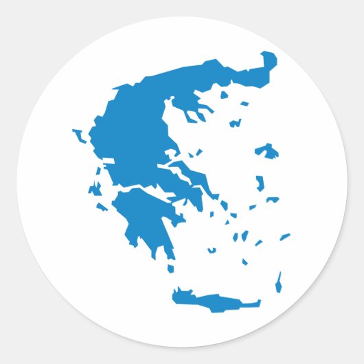 ギリシャの地図 ラウンドシール (正面)