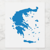 ギリシャの地図 ワインラベル (シングルラベル)
