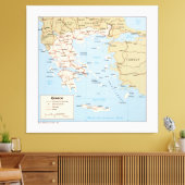 ギリシャの地図（1984年） キャンバスプリント (インサイチュ (リビング))