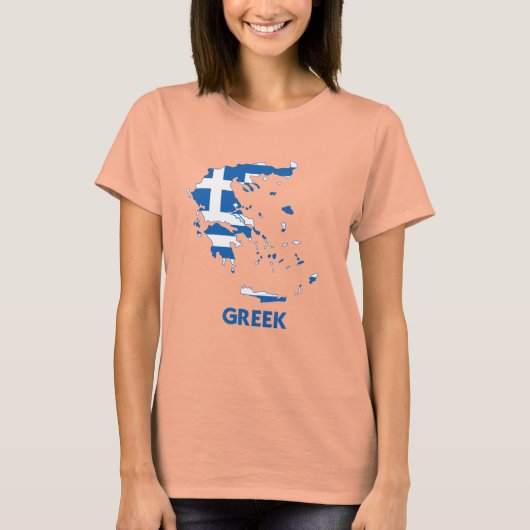 ギリシャの地図 Tシャツ (正面)