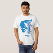 ギリシャの地図 Tシャツ (正面フル)