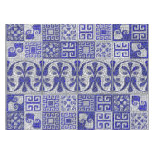 ギリシャの壊れたタイルのモザイクアート テーブルクロス (正面(横))