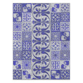 ギリシャの壊れたタイルのモザイクアート テーブルクロス (正面)