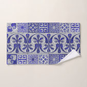 ギリシャの壊れたタイルのモザイクアート バスタオルセット (ハンドタオル)