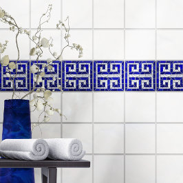 ギリシャの壊れたタイルモザイクアートブルーガラスと真珠 タイル