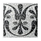 ギリシャの壊れたタイルモザイク黒大理石 タイル (正面)