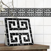 ギリシャの壊れたタイルモザイク黒大理石 タイル