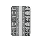 ギリシャの壊れたタイルモザイク黒大理石 バスマット (正面縦)