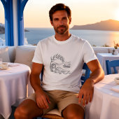 ギリシャの夏 海岸Tシャツ Tシャツ