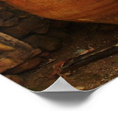 ギリシャの大きなクレタン陶器の貯蔵瓶 – pithos ポスター (角)