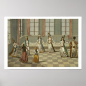 ギリシャの女性と一緒にファッショナブルなダンス ポスター (正面)