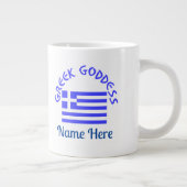 ギリシャの女神とギリシャの国旗 ジャンボコーヒーマグカップ (右)
