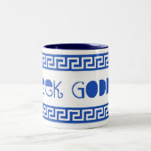 ギリシャの女神のギリシャ人の鍵 ツートーンマグカップ (中央)