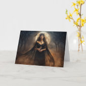 ギリシャの女神の挨拶 カード (黄色い花)