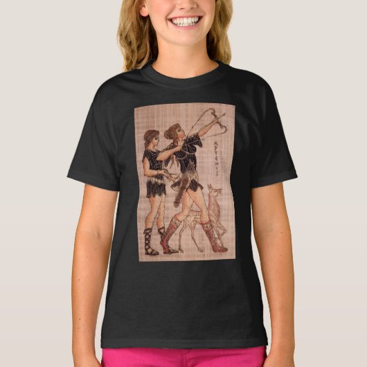 ギリシャの女神のArtemisの基本的な女の子のTシャツ Tシャツ (正面)