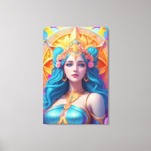 ギリシャの女神アフロディーテの輝き キャンバスプリント (正面)