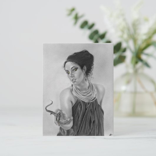 ギリシャの女神スネークポストカード ポストカード (スタンド正面)