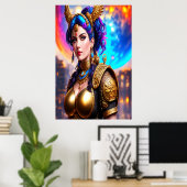 ギリシャの女神ネメシスのポートレート | AI Art ポスター (ホームオフィス)