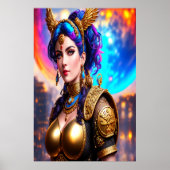 ギリシャの女神ネメシスのポートレート | AI Art ポスター (正面)