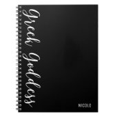 ギリシャの女神モダンカスタムのパーソナライズされた日記 ノートブック (正面)