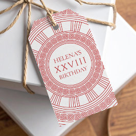 ギリシャの女神 バースデーパーティー ピンク ギフトタグ