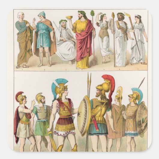 ギリシャの宗教的および軍隊ドレス スクエアシール (正面)