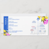 ギリシャの宛先の誕生日の保存日付 招待状 (裏面)