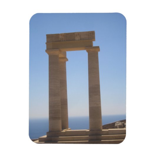 ギリシャの寺院の柔軟な写真 マグネット (縦)
