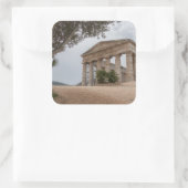 ギリシャの寺院セゲスタ，シチリア スクエアシール (バッグ)