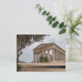 ギリシャの寺院セゲスタ，シチリア ポストカード (スタンド正面)