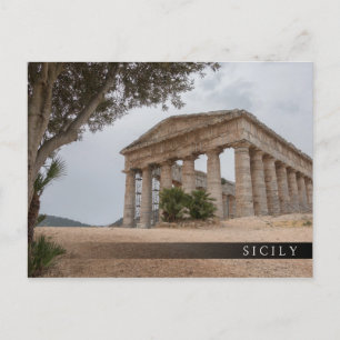 ギリシャの寺院セゲスタ，シチリア ポストカード