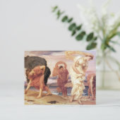 ギリシャの少女たち、小石を拾う - フレデリック・リーハイトン ポストカード (スタンド正面)