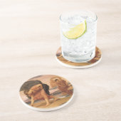 ギリシャの少女たち、石を拾う（Lord Leightonによる） コースター (側面)